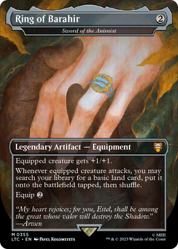 Ring of Barahir - Sword of the Animist (LTC-355) - Tales of Middle-earth Commander / Ring of Barahir (Borderless) Foil