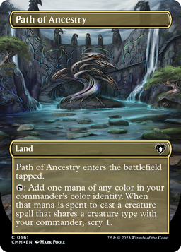 Path of Ancestry (Borderless) (CMM-661) - Commander Masters Foil