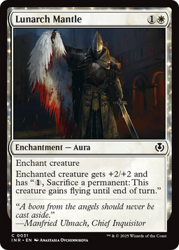 Lunarch Mantle (INR-031) - Innistrad Remastered: (enchantment) Foil