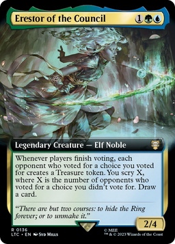 Erestor of the Council (Extended Art) (LTC-136) - Tales of Middle-earth Commander: (Extended Art) Foil