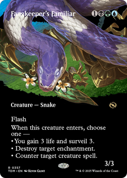 Fangkeeper's Familiar (Borderless) (TDM-357) - Tarkir: Dragonstorm: (Showcase)