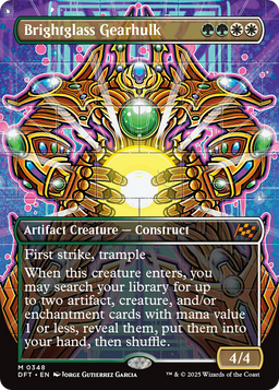 Brightglass Gearhulk (Borderless) (DFT-348) - Aetherdrift Foil