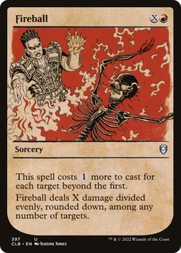 Fireball (Showcase) (CLB-397) - Commander Legends: Battle for Baldur's Gate: (Showcase) Foil