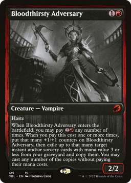 Bloodthirsty Adversary (DBL-129) - Innistrad: Double Feature Foil