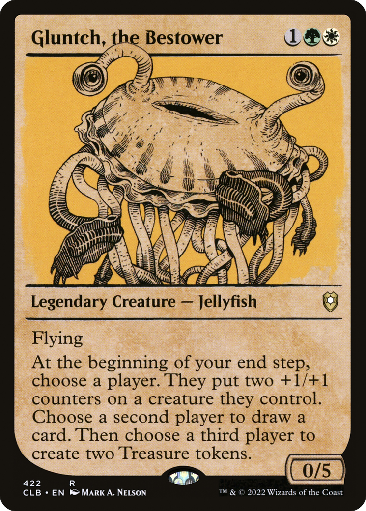 Gluntch, the Bestower (Showcase) (CLB-422) - Commander Legends: Battle for Baldur's Gate: (Showcase) Foil