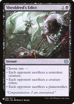 Sheoldred's Edict (LIST-108/271) - The List
