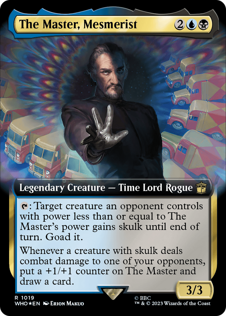 The Master, Mesmerist (Extended Art) (Surge Foil) (WHO-1019) - Doctor Who: (Extended Art) Foil