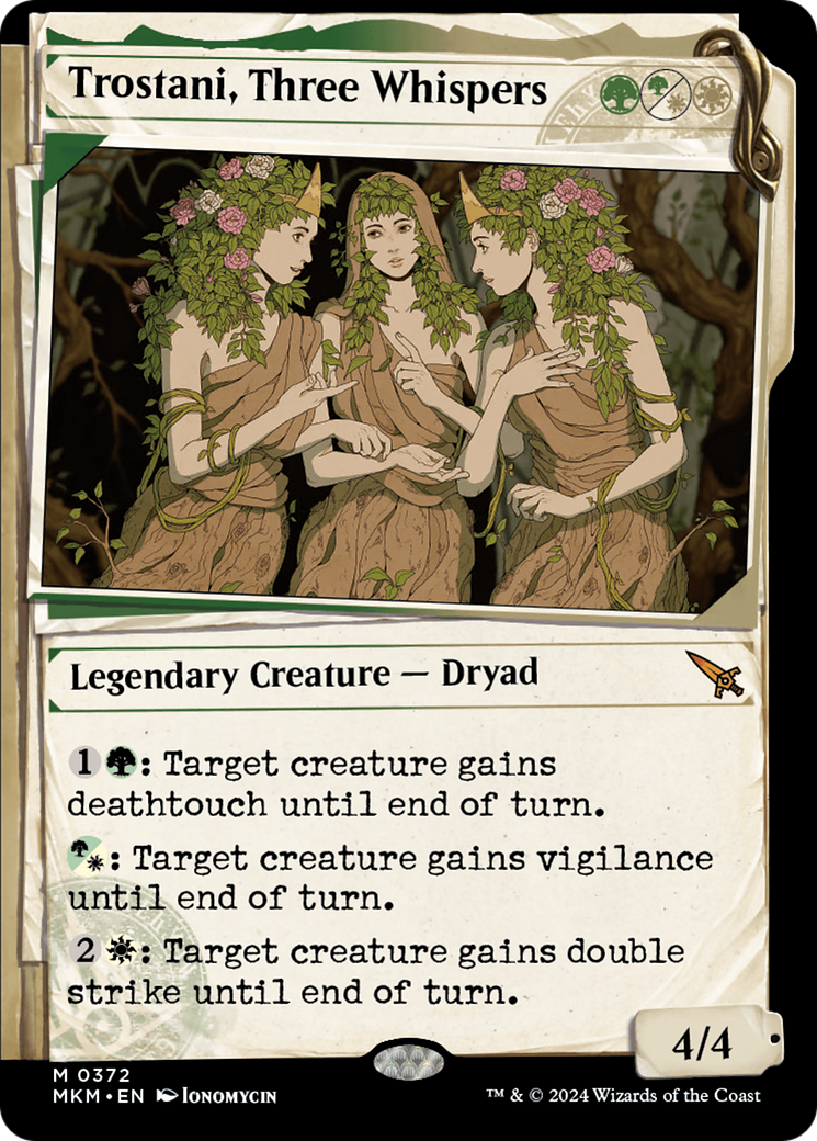 Trostani, Three Whispers (Showcase) (0372) (MKM-372) - Murders at Karlov Manor: (Showcase) Foil