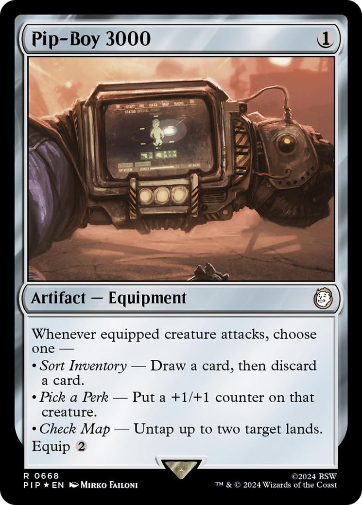 Pip-Boy 3000 (Surge Foil) (PIP-668) - Fallout Foil