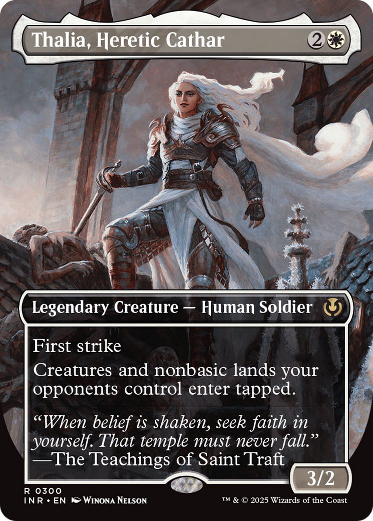 Thalia, Heretic Cathar (Borderless) (INR-300) - Innistrad Remastered