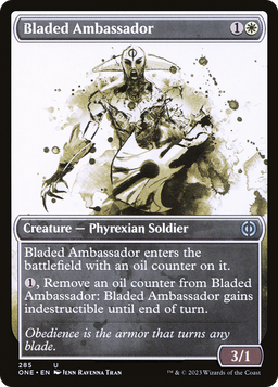 Bladed Ambassador (Showcase) (ONE-285) - Phyrexia: All Will Be One: (Showcase)