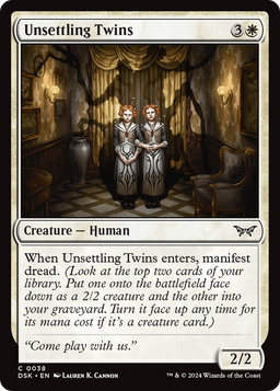 Unsettling Twins (DSK-038) - Duskmourn: House of Horror Foil