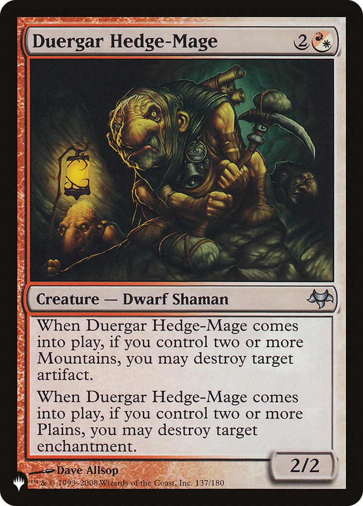 Duergar Hedge-Mage (LIST-EVE-137) - The List