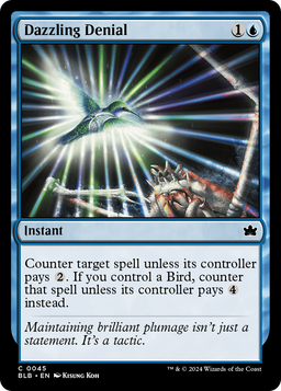 Dazzling Denial (BLB-045) - Bloomburrow Foil