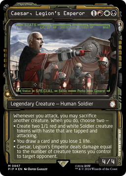 Caesar, Legion's Emperor (Showcase) (Surge Foil) (PIP-867) - Fallout: (Showcase) Foil