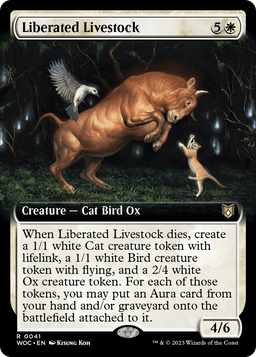 Liberated Livestock (Extended Art) (WOC-041) - Wilds of Eldraine Commander: (Extended Art)