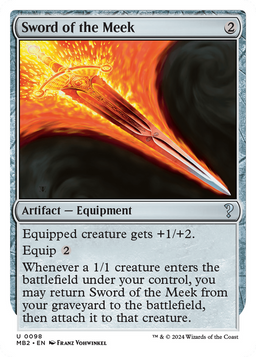 Sword of the Meek (White Border) (MB2-098) - Mystery Booster 2