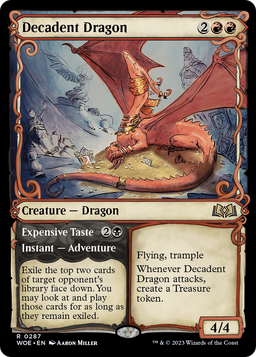 Decadent Dragon (Showcase) (WOE-287) - Wilds of Eldraine: (Showcase)