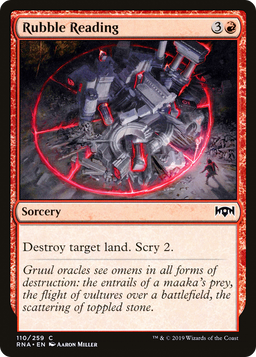Rubble Reading (RNA-110) - Ravnica Allegiance Foil