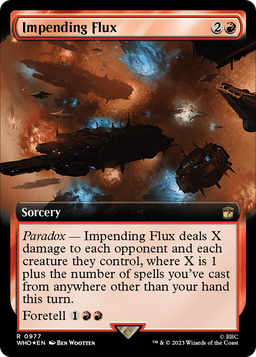 Impending Flux (Extended Art) (Surge Foil) (WHO-977) - Doctor Who: (Extended Art) Foil