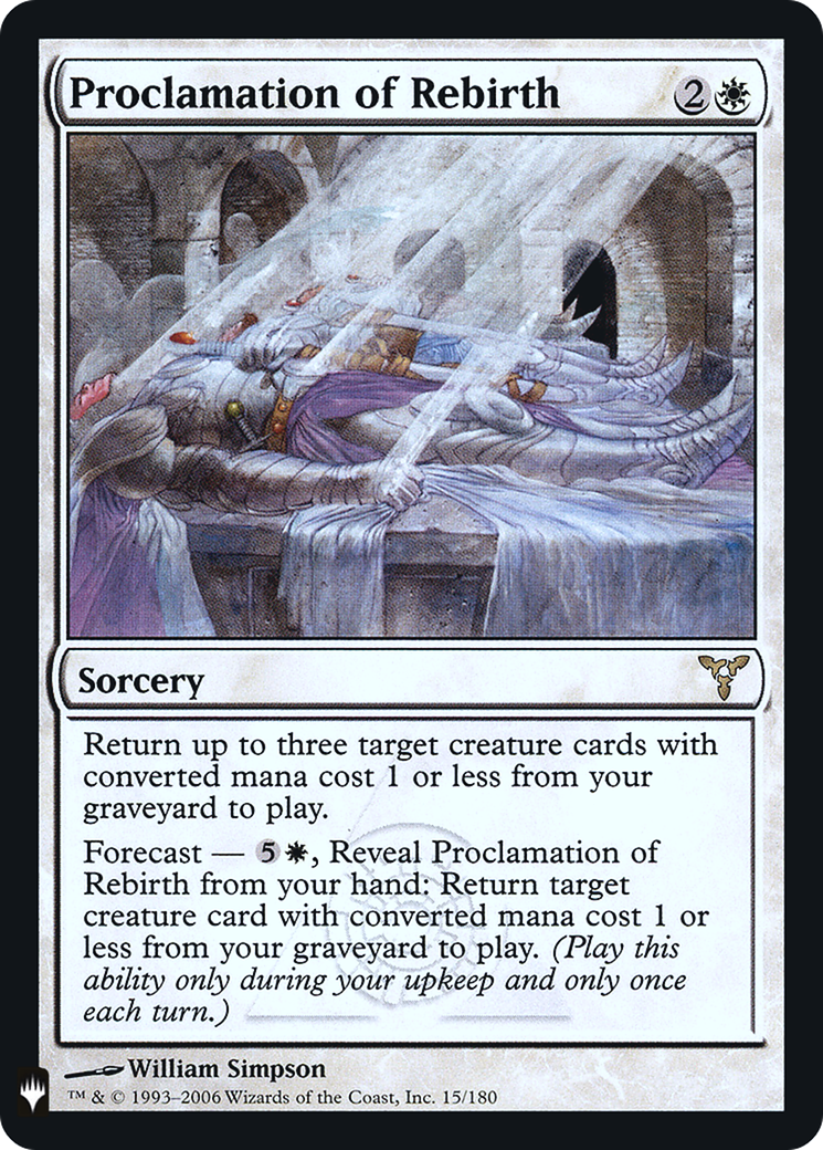 Proclamation of Rebirth (LIST-015) - The List Foil