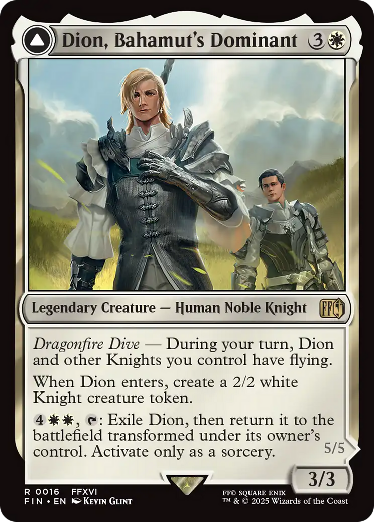Dion, Bahamut's Dominant (FIN-016) - FINAL FANTASY: (enchantment) Foil