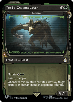 Toxic Sheepsquatch - Gemrazer (Showcase) (PIP-351) - Fallout / Toxic Sheepsquatch: (Showcase)