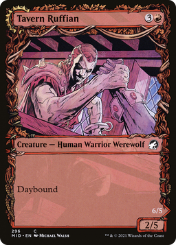 Tavern Ruffian (Showcase) (MID-296) - Innistrad: Midnight Hunt: (Showcase, Double Faced Transform) Foil