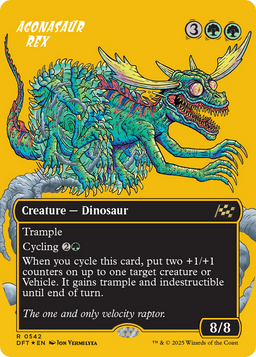 Agonasaur Rex (Borderless) (First-Place Foil) (DFT-542) - Aetherdrift Foil