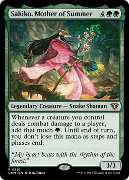 Sakiko, Mother of Summer (CMM-319) - Commander Masters Foil