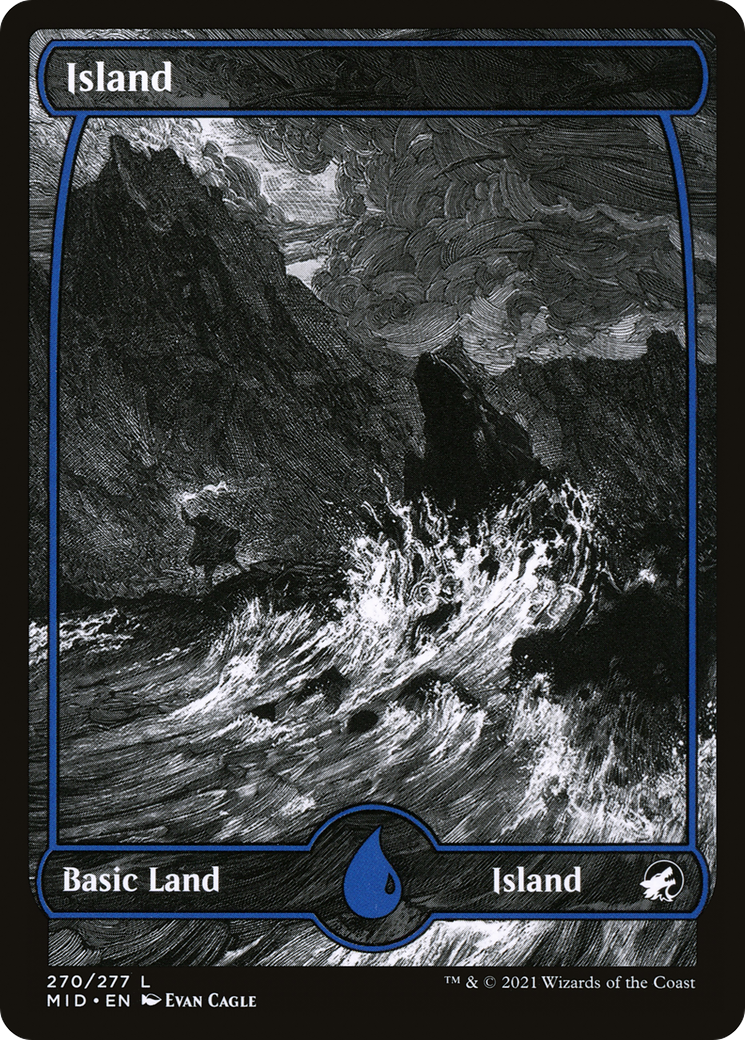Island (270) (MID-270) - Innistrad: Midnight Hunt: (Full Art, Showcase)
