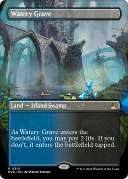 Watery Grave (Borderless) (RVR-301) - Ravnica Remastered