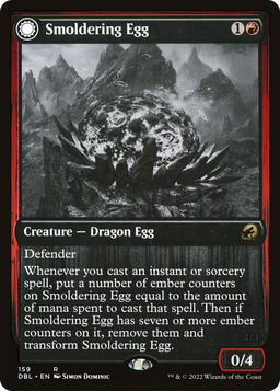 Smoldering Egg (DBL-159) - Innistrad: Double Feature: (Double Faced Transform) Foil