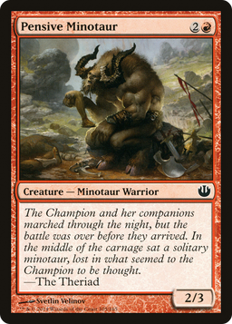 Pensive Minotaur (JOU-105) - Journey into Nyx Foil