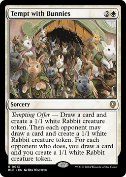 Tempt with Bunnies (BLC-013) - Bloomburrow Commander