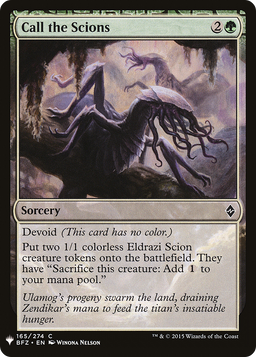 Call the Scions (LIST-165) - The List: (devoid)