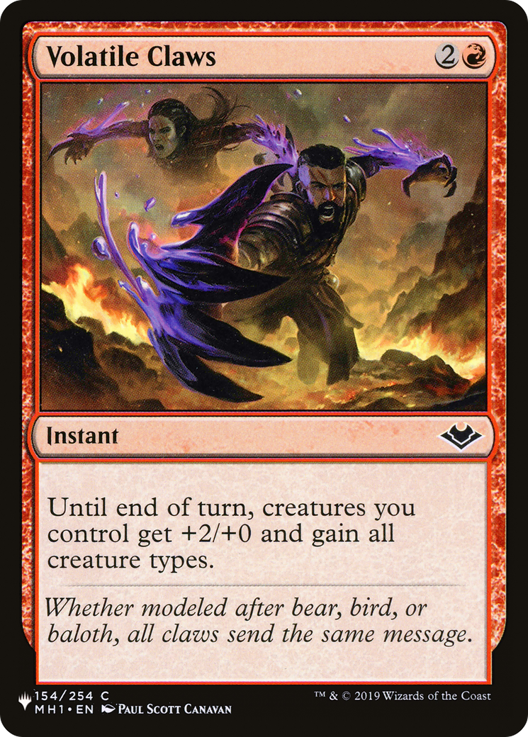 Volatile Claws (LIST-154/254) - The List