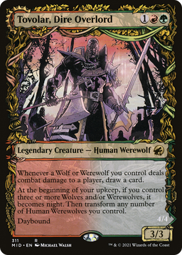 Tovolar, Dire Overlord (Showcase) (MID-311) - Innistrad: Midnight Hunt: (Showcase, Double Faced Transform) Foil