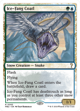 Ice-Fang Coatl (White Border) (MB2-083) - Mystery Booster 2: (snow)