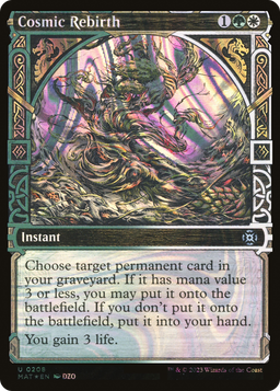 Cosmic Rebirth (Halo Foil) (MAT-208) - March of the Machine: The Aftermath: (Showcase) Foil