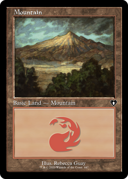Mountain (447) (Retro Frame) (CMM-447) - Commander Masters