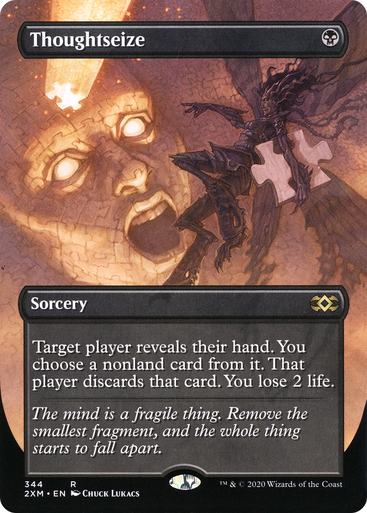 Thoughtseize (Borderless) (2XM-344) - Double Masters Foil