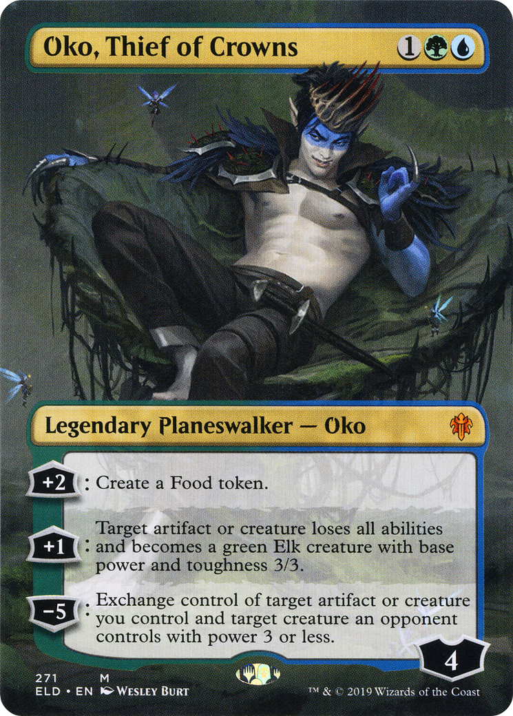 Oko, Thief of Crowns (Borderless) (ELD-271) - Throne of Eldraine Foil