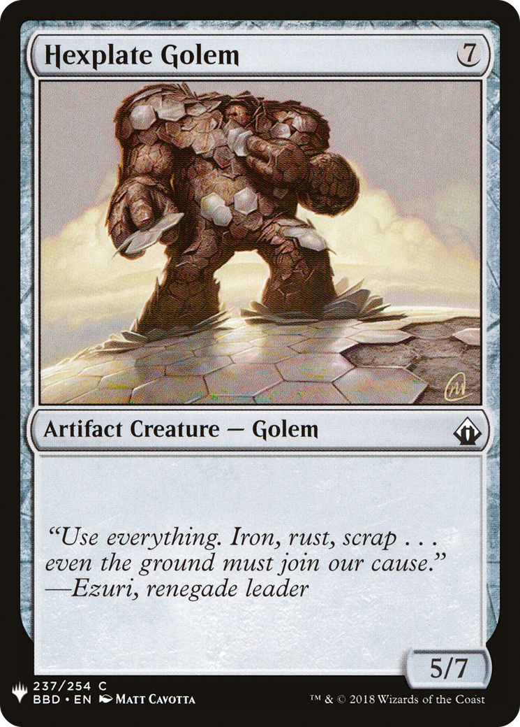 Hexplate Golem (LIST-237) - The List