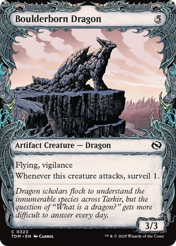 Boulderborn Dragon (Showcase) (TDM-323) - Tarkir: Dragonstorm: (Showcase) Foil
