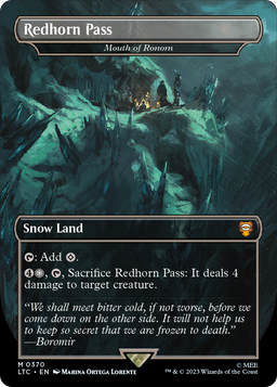 Redhorn Pass - Mouth of Ronom (LTC-370) - Tales of Middle-earth Commander / Redhorn Pass (Borderless) Foil