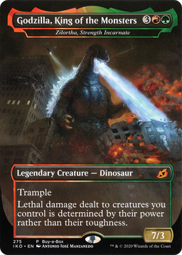 Godzilla, King of the Monsters - Zilortha, Strength Incarnate (BABP-275) - Ikoria: Lair of Behemoths / Godzilla, King of the Monsters (Borderless) Foil