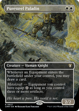 Puresteel Paladin (Borderless) (CMM-627) - Commander Masters