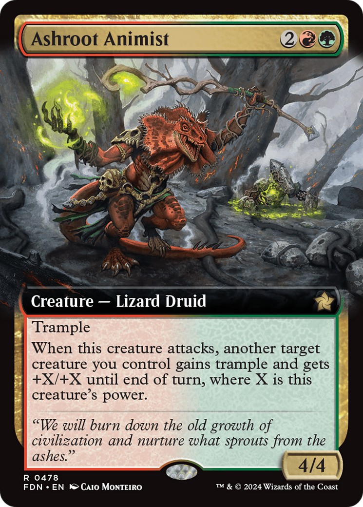 Ashroot Animist (Extended Art) (FDN-478) - Foundations: (Extended Art) Foil