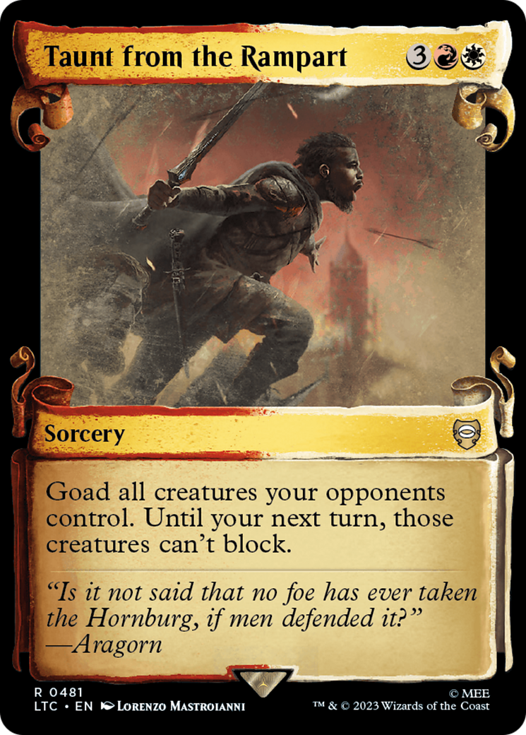 Taunt from the Rampart (Showcase Scrolls) (LTC-481) - Tales of Middle-earth Commander: (Showcase)